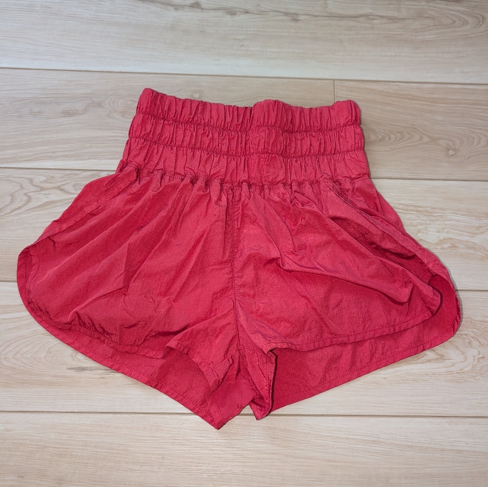 Women's Dark Pink Free People The Way Home Work Out Shorts High Rise